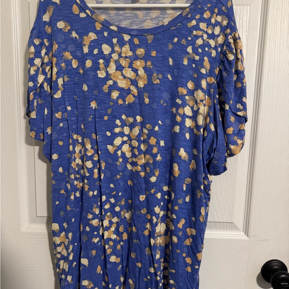 Blue and Gold Women's Top